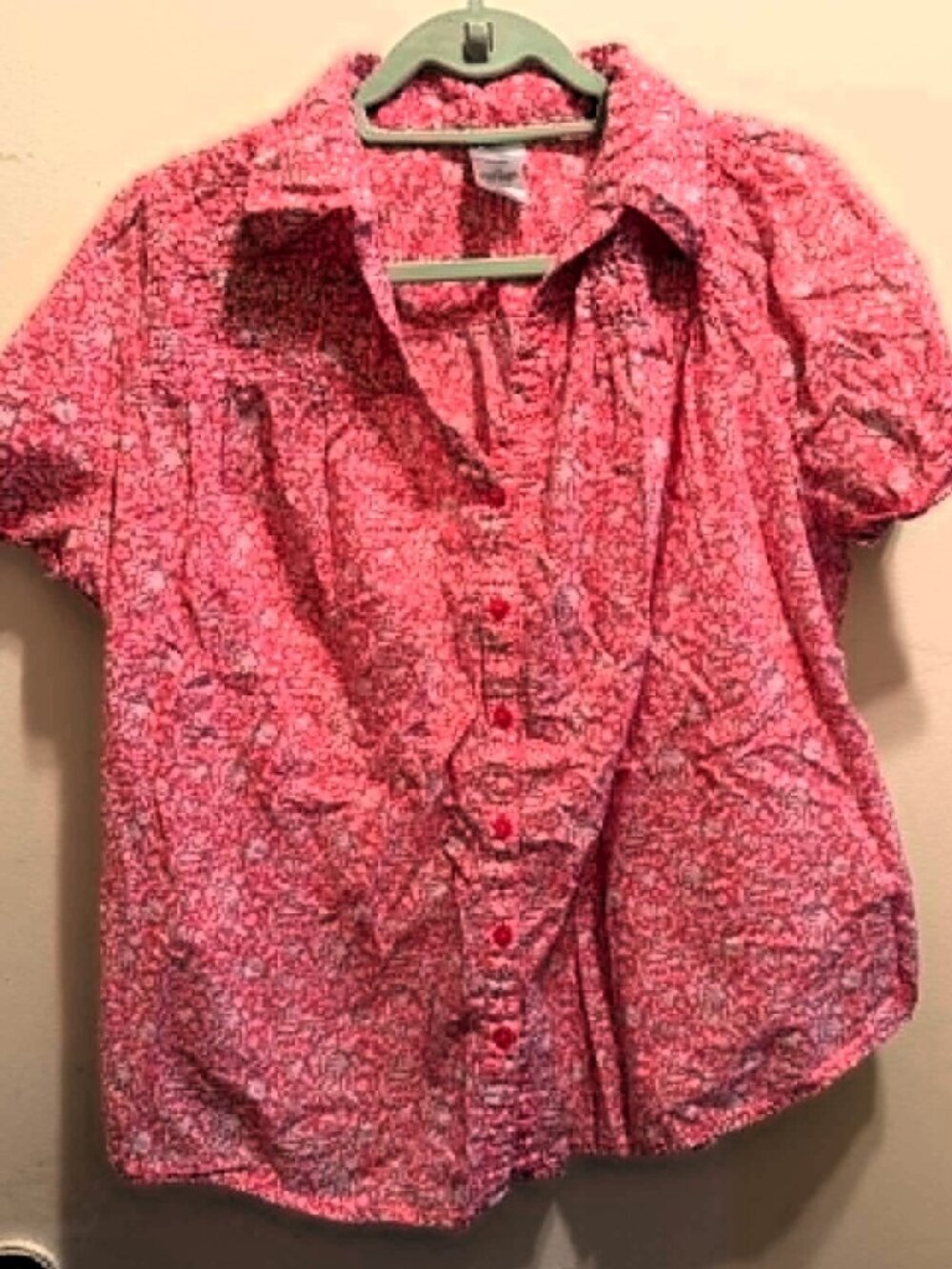 Casual button down blouse 100% cotton size 2X
